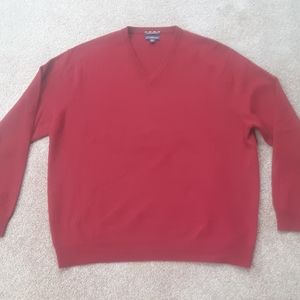 100% Cashmere Macy's Club Room V-Neck, NOSWOT